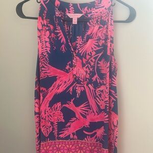 Lilly Pulitzer Vibrant Pink and Blue Top
